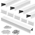 Moxweyeni 5 Pack 6×4 Inch x 3.3 Ft (16.5 Ft Total) Metal Line Set Cover Kit, White Metal Decorative Ac Pipe Line Set Cover Kit for Ductless Mini Split Accessories, Central Air Conditioner, Heat Pump