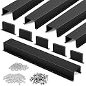 Moxweyeni Metal Line Pack Cover, Metal Decorative Ac Pipe Line Pack Cover for Black Ductless Mini Split Accessories, Air Conditioner, Heat Pump(5 Pack,Black,6" X 4" X 40")