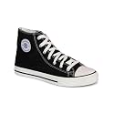 MOZAFIA Women's Comfortable High-Top Canvas Sneakers – Classic Lace-Up Casual Walking Shoes, Trendy Fashion Sneakers