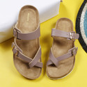 MOZAFIA Women Flats Sandal (Pink , 4)