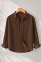mozero Men Solid Casual Brown Shirt