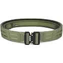 MOZETO Molle Battle Belt, 2" Battle Belts Tactical War Combat Quick Release Law Enforcement Duty Belts for Men