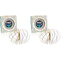 Mozi Geometric Magic Flow Bracelet - Easy to Use - 3D Spiral Toy, Spinning Bracelet for Children and Adults (Black and Gold) (Pack of 2)