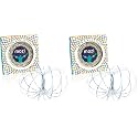Mozi Geometric Magic Flow Bracelet - Easy to Use - 3D Bracelet Spiral Toy, Spinning Bracelet Spiral for Children and Adults (White Splatter) (Pack of 2)
