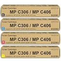 MP C306 MP C406 Toner Cartridge High Yield 842091 842092 842093 842094