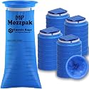 MP MOZZPAK Vomit Bags Disposable 100 Pack - 1000ml Emesis Bags, Leak-Proof Barf Bag, Travel Friendly Puke &amp; Nausea Bag for Motion Sickness, Medical Grade Throw up Relief for Car, AirPlane, &amp; Road Trip