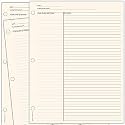 MPC Brands 50 Pack Cornell Style Study Note Taking System Sheets, White, 3 Hole Punch, Double Sided (Cream, 50)
