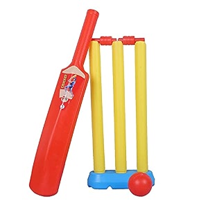 mph enterprise cricket kit for kids  plastic 20-20 cricket kit for kids cricket set of 3-6 year boys bat amp ball set playing outdoor and indoor sports game toy 20-20 cricket kit red