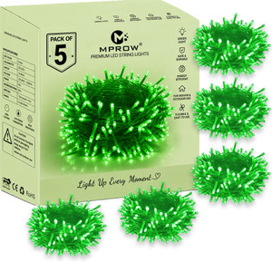 mprow 40 leds 11 m green steady bulb rice lights