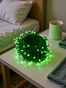 mprow 40 leds 11 m green steady bulb rice lights