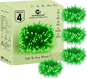 mprow 40 leds 11 m green steady bulb rice lights
