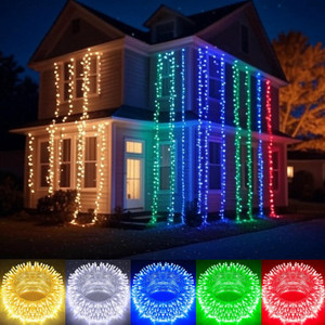 mprow 40 leds 11 m multicolor steady bulb rice lights