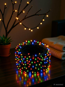 mprow 40 leds 11 m multicolor steady bulb rice lights