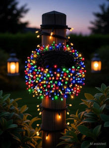 mprow 40 leds 11 m multicolor steady bulb rice lights