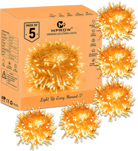 mprow 40 leds 11 m orange steady bulb rice lights