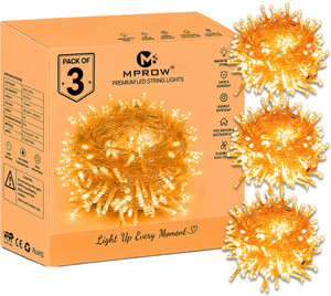mprow 40 leds 11 m orange steady bulb rice lights