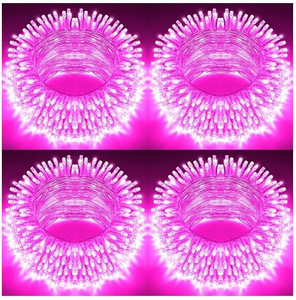 mprow 40 leds 11 m pink steady bulb rice lights
