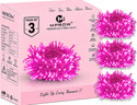 MPROW 40 LEDs 11 m Pink Steady Bulb Rice Lights
