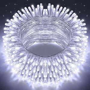 mprow 40 leds 11 m white steady bulb rice lights