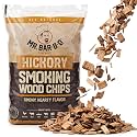 Mr. Bar-B-Q Hickory Wood Smoking Chips, 100% All Natural Wood Chips for Smokers, Works with Smoker, Gas, Electric Grill, Smoky & Fruity Flavor for Picnics, Grilling, Smoker, BBQ & Camping (1.8 Lb Bag)