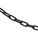 Mr. Chain Plastic Barrier Chain, Black, 25 ft Length (30003-25)
