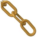 Mr. Chain Plastic Barrier Chain, Gold, 25 ft Length (30009-25)