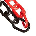 Mr. Chain Plastic Barrier Chain, Red/Black, 100 ft Length (30036-100)