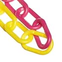 Mr. Chain Plastic Barrier Chain, Yellow/Magenta, 100 ft Length (30030-100)