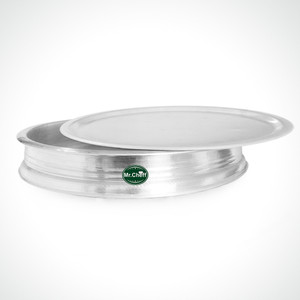 mr cheff pot 50 cm diameter 18 l capacity with lid aluminium