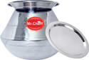 Mr. Cheff Rice/Pongal Pot/Handi Pot 26 cm diameter 7.5 L capacity with Lid (Stainless Steel)