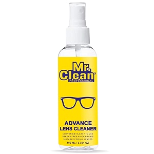 mr clean lens cleaner 100ml  streak-free glass cleaner for eyeglasses sunglasses camera lenses amp screens  cleans fingerprints dust amp oil