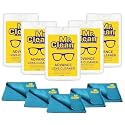Mr. Clean Lens Cleaner 20ml (Pack of 5) with 5 Microfiber Cloth| Streak-Free Glass Cleaner for Eyeglasses, Sunglasses, Camera Lenses &amp; Screens | Safely Cleans Fingerprints, Dust &amp; Oil