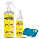 Mr. Clean Lens Cleaner (500ml + 100ml) with Microfiber Cloth &amp; Screwdriver | Streak-Free Glass Cleaner for Eyeglasses, Sunglasses, Camera Lenses &amp; Screens | Cleans Fingerprints, Dust &amp; Oil.