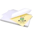 MR. CRAFT Sticker Self-Adhesive Glossy Photo Paper A4 Size 120 GSM for Inkjet Printer (White) Waterproof, Dries Quickly DIY Sticker Printing Label Art (A4-50 Sheets)