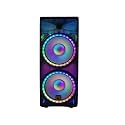 Mr. Dj PBX6500LED Prime Professional Dual 15” 3-Way Full-Range Powered/Active DJ PA Live Sound Loudspeaker