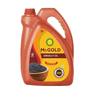 mr gold cold pressed gingelly oil can 5 l strict quality process  no added flavours cold pressed - total 5l
