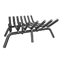 Mr IRONSTONE Fireplace Grate 21 inch Solid Steel Heavy Duty Fireplace Log Grates 3/4" Bar Grates Outdoor/Indoor Wrought Iron Burning Rack Holder