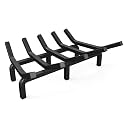 Mr IRONSTONE Fireplace Grate Fireplace Log Holder Solid Steel Heavy Duty Firewood Log Burning Rack Fire Grates for Outdoor Kindling Tools Pit Indoor Wrought Iron Wood Stove 17 inch