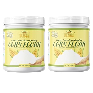 mr kool corn flour powder 400 gm pack of 2  maize flour for frying baking amp cooking  thickening ararot flour for soups gravies sauces amp cakes