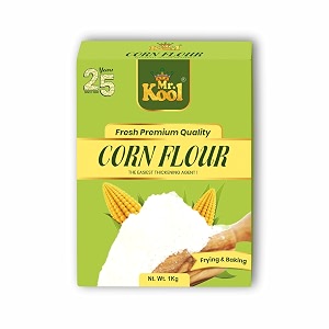 mr kool corn flour powder 1kg pack of 2  maize flour for frying baking amp cooking  thickening ararot flour for soups gravies sauces amp cakes
