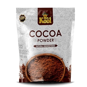 mr kool natural unsweetened cocoa powder 500g  premium baking cocoa for cakes brownies cookies amp hot chocolate  100 vegetarian