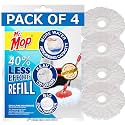 Mr. Mop 360 Rotating Magic Microfiber Spin Mop Refill for Floor Cleaning, Mob Refiller &amp; Head Replacement Accessories (Pack of 4)