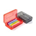 Mr. Pen- Plastic Pencil Case Box, 2 Pack, Large Crayon Marker Pen Organizer
