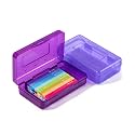 Mr. Pen- Plastic Pencil Case Box, 2 Pack, Large Crayon Marker Pen Organizer
