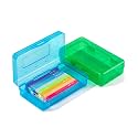 Mr. Pen- Plastic Pencil Case Box, 2 Pack, Large Crayon Marker Pen Organizer