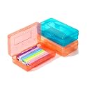 Mr. Pen- Plastic Pencil Case Box, 3 Pack, Large Crayon Marker Pen Organizer