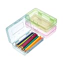 Mr. Pen- Plastic Pencil Case Box, 3 Pack, Large Crayon Marker Pen Organizer