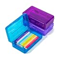 Mr. Pen- Plastic Pencil Case Box, 3 Pack, Large Crayon Marker Pen Organizer