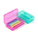 Mr. Pen- Plastic Pencil Case Box, 2 Pack, Large Crayon Marker Pen Organizer