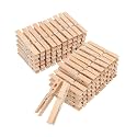 Mr. Pen- Large Wooden Clothes Pins, 4 Inch, 100 Pack, Heavy Duty Natural Wood Clips for Crafts, Classroom Projects, Hanging Photos, Chip Bags, Decoration, Rust Resistant Spring
